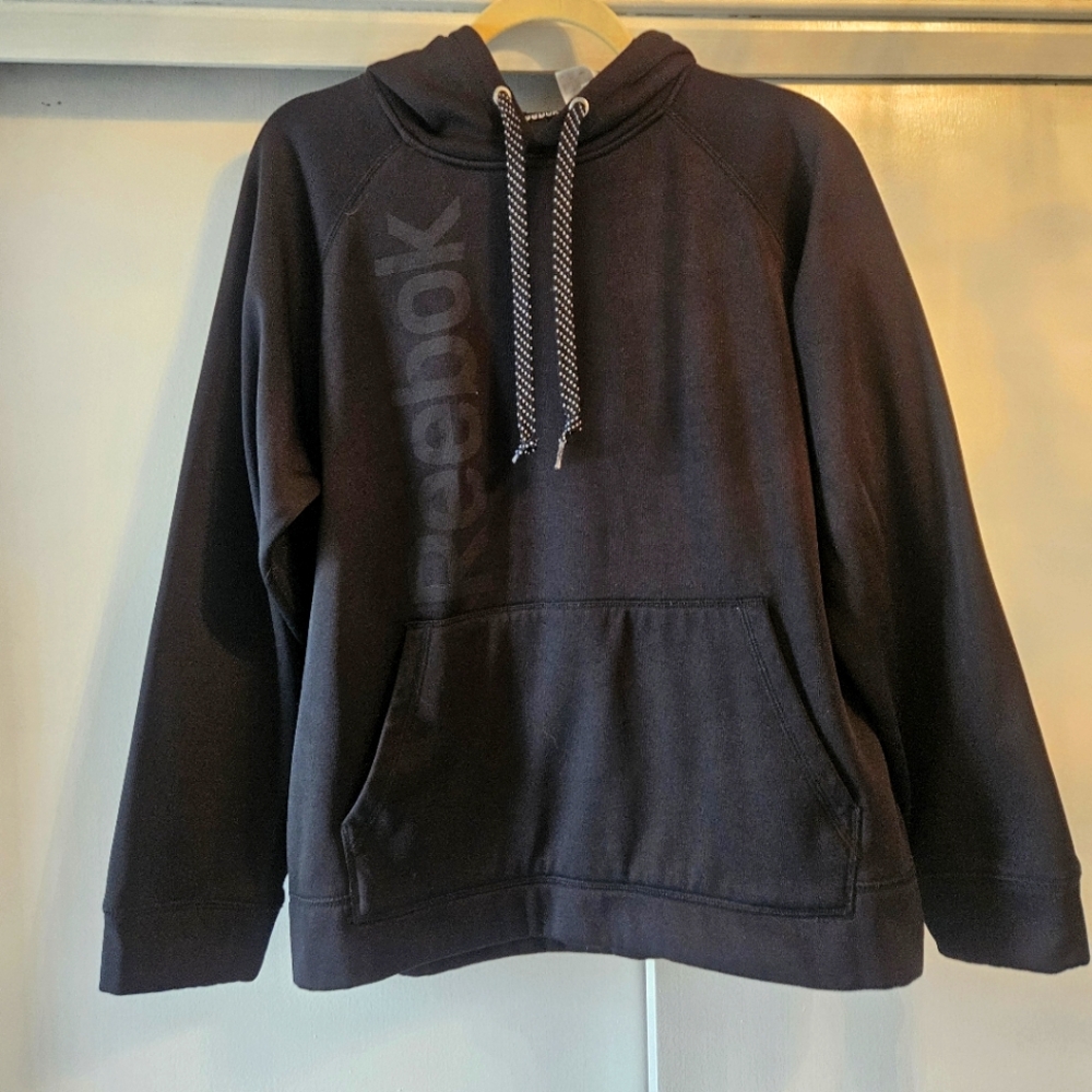 Reebok Black Mens Pullover Hoodie Sweatshirt